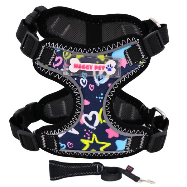 قلاده هارنس سگ شبرنگ دار چیکو مناسب سگ پودل