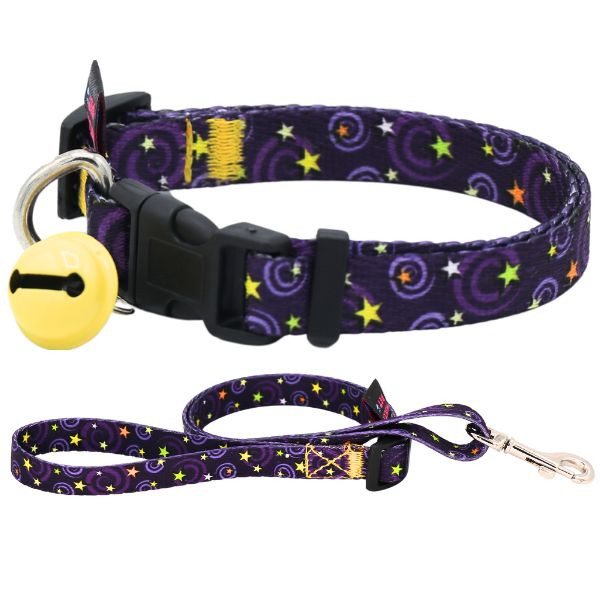 ست لید و قلاده گردنی فانتزی با زنگوله مگی پت نژاد کوچک