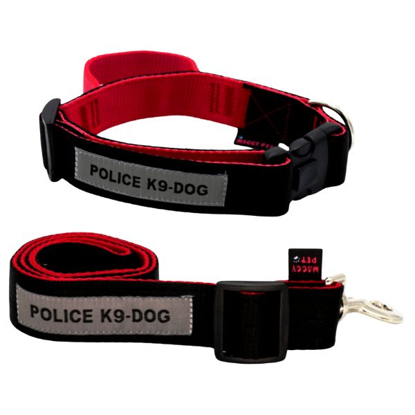 قلاده گردنی پلیس با دسته هم قدم مناسب برای ژرمن شپرد