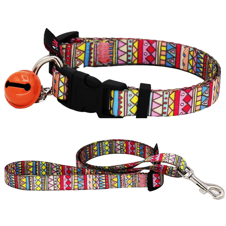 ست بند و قلاده گردنی سگ مگی پت مدل مدیوم چاپی Medium-LG maggy pet